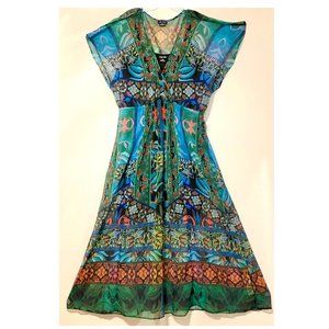 City Chic Maxi Dress ~ floaty & relaxed ~ with black slip